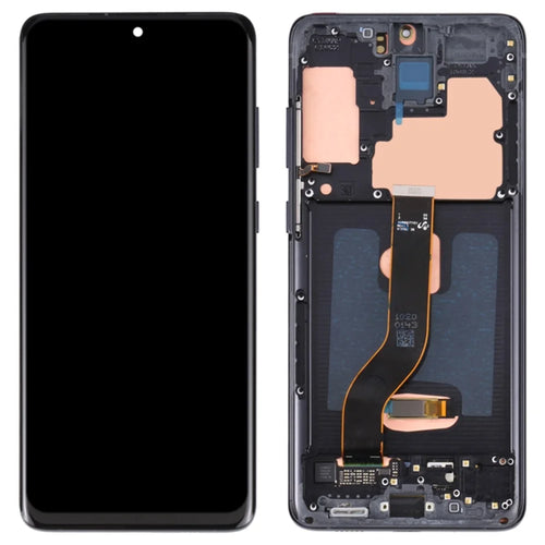 For Samsung Galaxy S20 Plus 5G G986 / S20 Plus 4G G985 6.7 inch OEM Grade S AMOLED Screen and Digitizer Assembly + Frame (Without Logo) - Black - 1