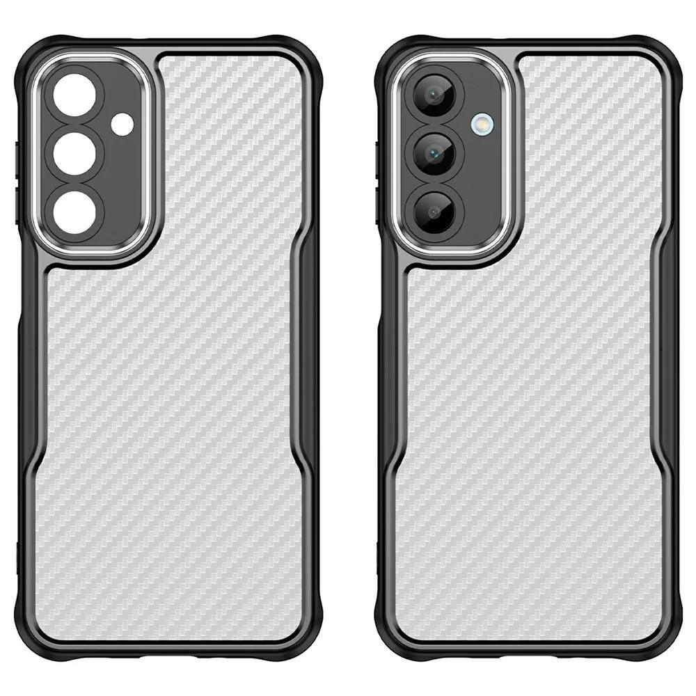 For Samsung Galaxy A16 5G / A16 4G Case Carbon Fiber Scratch-Resistant TPU+PC Phone Cover - Black - 2