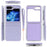 For Samsung Galaxy Z Flip7 FE 5G / Z Flip6 5G Case with Strap Card Slot PU+PC Phone Back Cover - Purple - 3
