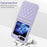 For Samsung Galaxy Z Flip7 FE 5G / Z Flip6 5G Case with Strap Card Slot PU+PC Phone Back Cover - Purple - 7