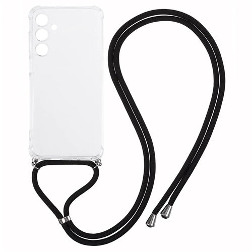 For Samsung Galaxy A16 5G / A16 4G Case Reinforced Corner TPU Clear Phone Cover with Lanyard - 1