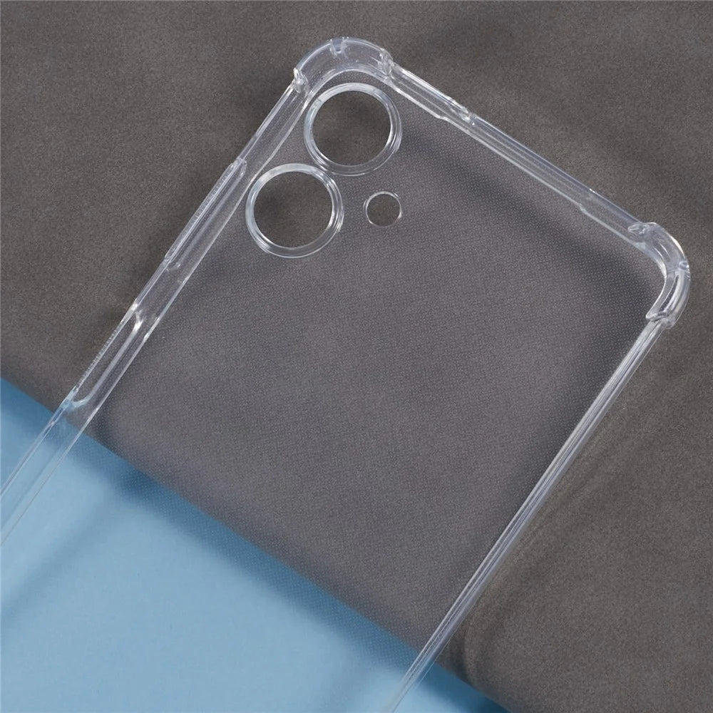 For Samsung Galaxy A06 4G Case Reinforced Corner TPU Clear Phone Cover with Lanyard - 5