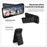 For iPhone 16 Pro Case Compatible with MagSafe RFID Blocking Card Slot Leather Back Cover - Black - 3