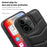 For iPhone 16 Pro Case Compatible with MagSafe RFID Blocking Card Slot Leather Back Cover - Black - 5