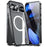 For Google Pixel 9 Magnetic Case Metal Frame Matte Phone Cover - Black - 4
