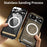 For Google Pixel 9 Magnetic Case Metal Frame Matte Phone Cover - Black - 6