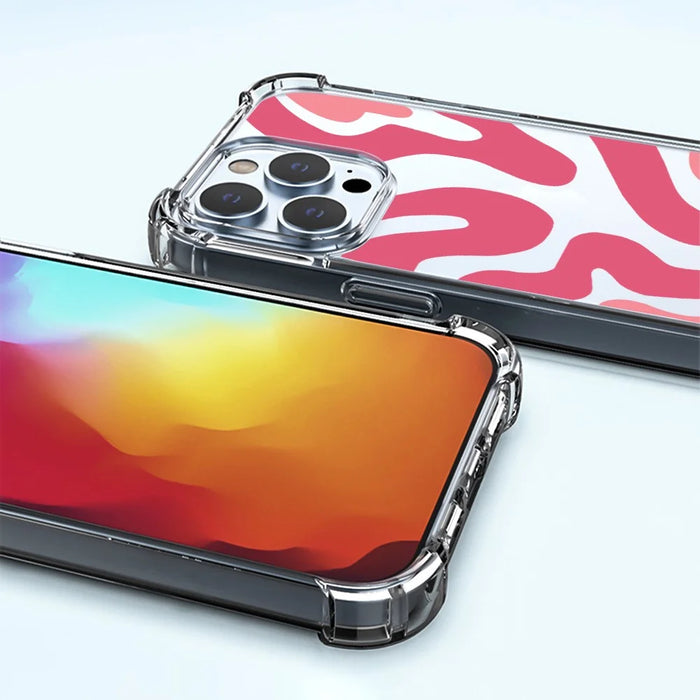 For iPhone 16 Pro Max Case Colorful Wave Pattern Printing Soft TPU+PC Phone Cover - Style E - 7