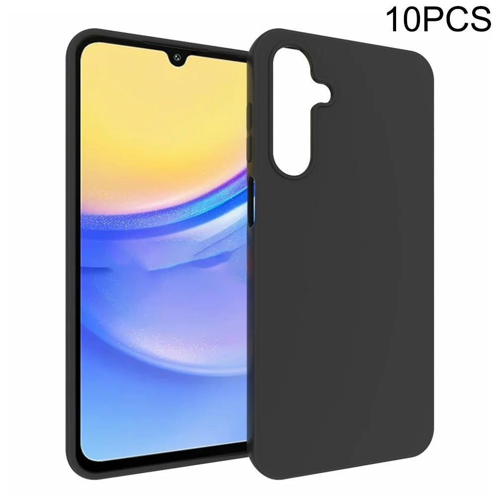 10Pcs / Pack For Samsung Galaxy A16 5G / A16 4G Case Anti-Fingerprint Soft TPU Protective Cover - Black - 1