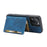 For iPhone 16 Pro Max Case Wallet Card Slot TPU+PU Leather Back Phone Cover - Navy Blue - 3