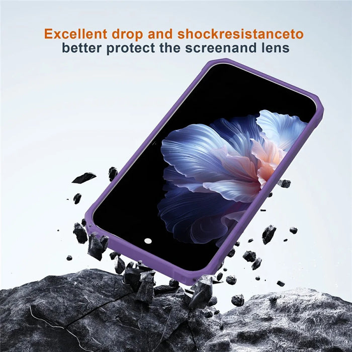 For Google Pixel 9 Pro XL Magnetic Case Protective TPU+PC Hybrid Phone Cover - Dark Purple - 3