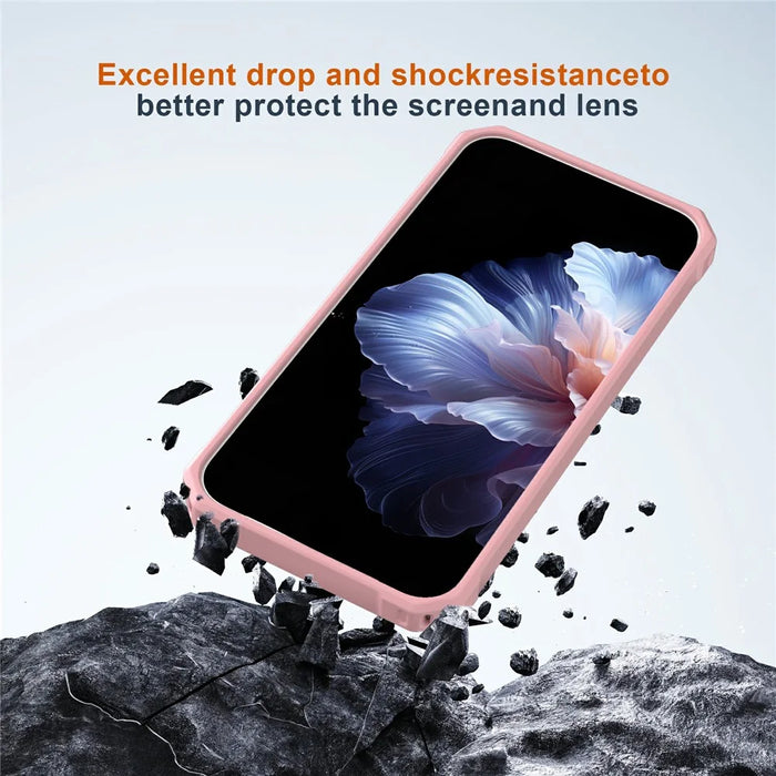 For Google Pixel 9 / 9 Pro Magnetic Case Protective TPU+PC Hybrid Phone Cover - Light Pink - 3