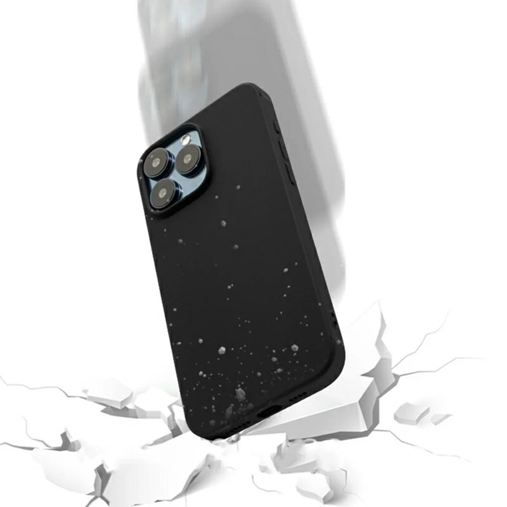 KZDOO Q Series For iPhone 16 Pro Case Frosted Back Anti-Fingerprint TPU Phone Cover - Black - 3