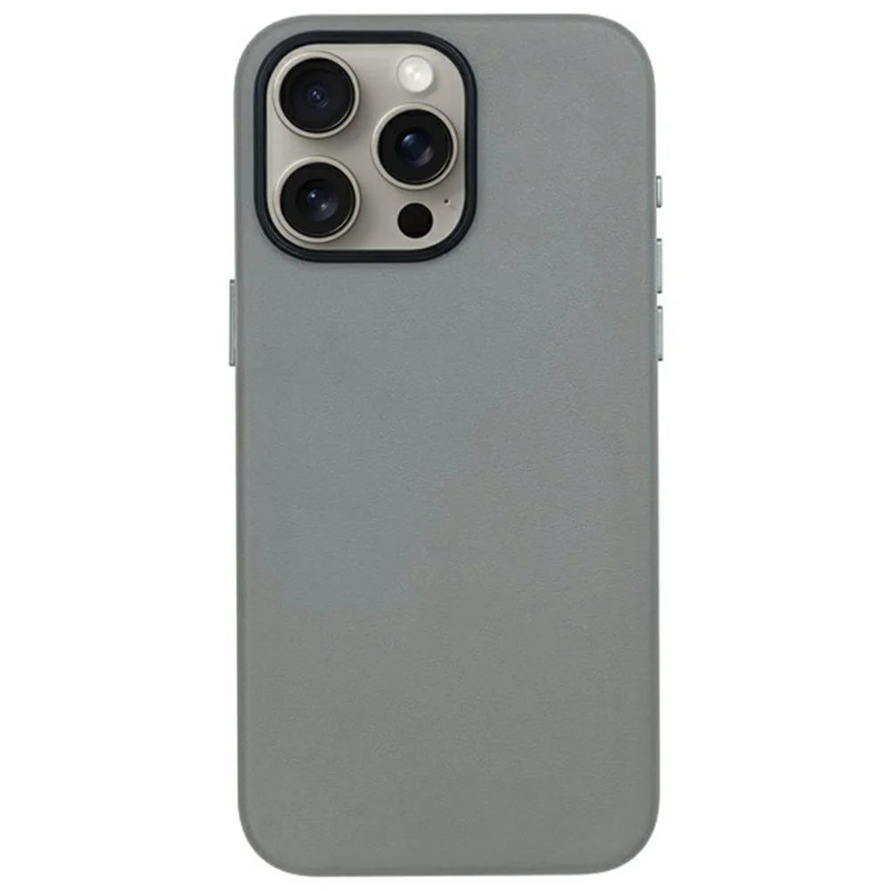 KZDOO Noble Collection Series For iPhone 16 Pro Case PU+PC Shockproof Phone Cover - Titanium Grey - 1