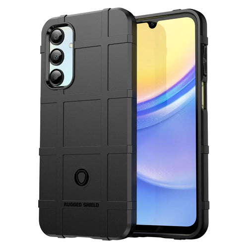 For Samsung Galaxy A16 5G / A16 4G Case Grid Design Soft TPU Scratch-Proof Phone Cover - Black - 1