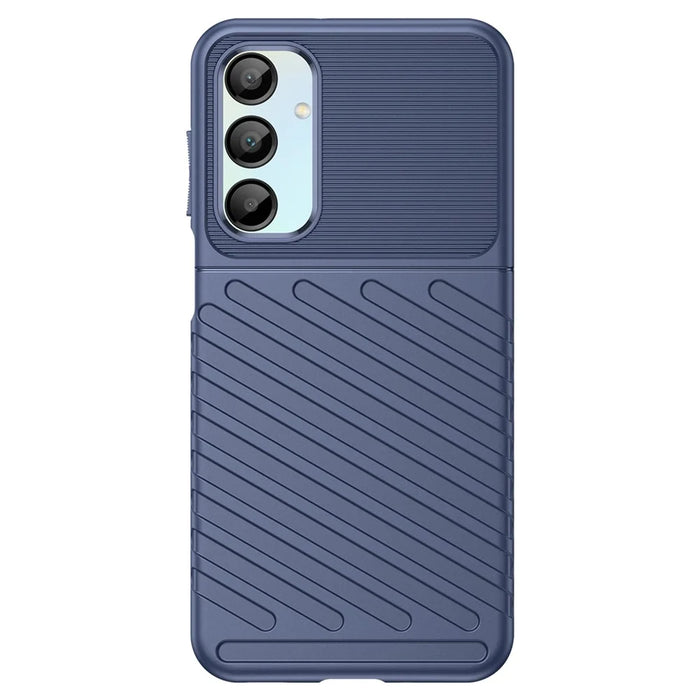 For Samsung Galaxy A16 5G / A16 4G Case Twill Texture TPU Shockproof Protective Phone Cover - Blue - 2