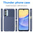 For Samsung Galaxy A16 5G / A16 4G Case Twill Texture TPU Shockproof Protective Phone Cover - Blue - 3