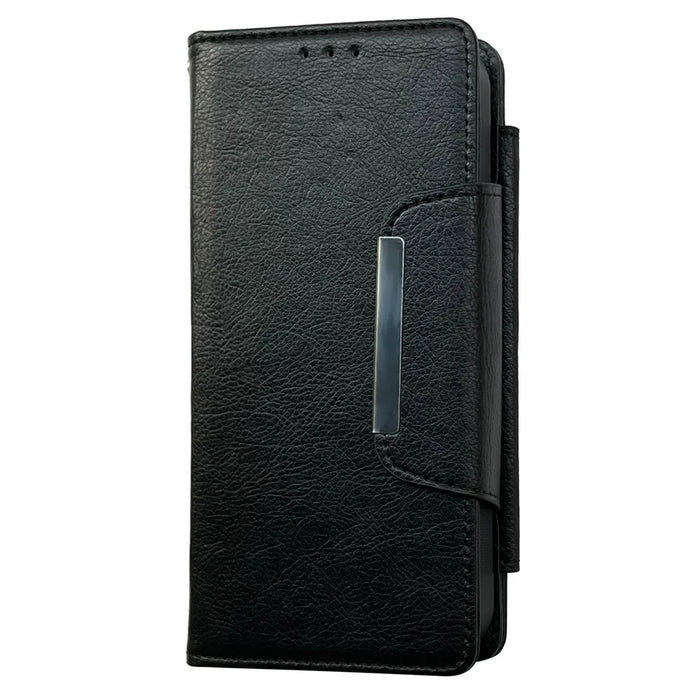 For iPhone 16 Case Detachable 2-in-1 Magnetic Closure PU Leather Wallet Phone Case - Black - 7