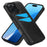 For iPhone 16 Pro Case Card Slot Slim-Fit PU+TPU Mobile Cover - Black - 1