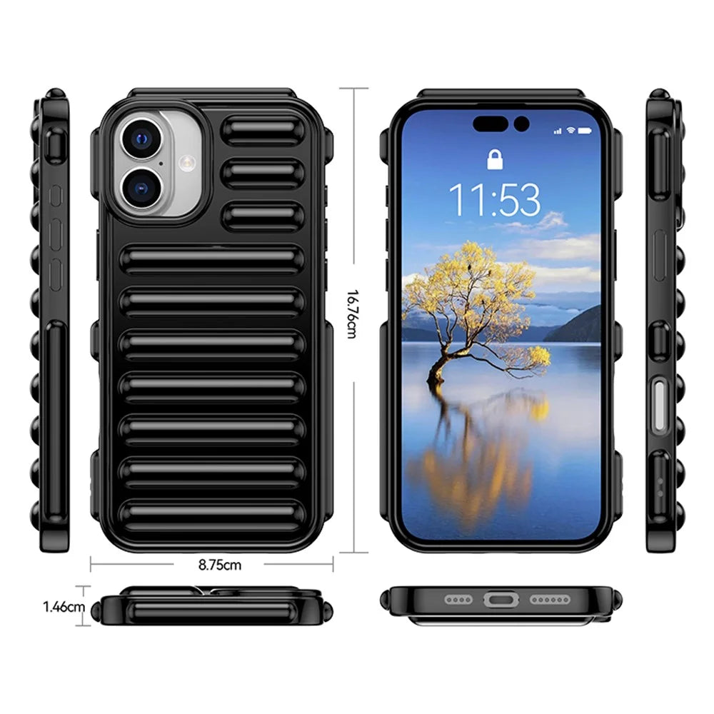 Capsule Series for iPhone 16 Case Protective TPU Phone Cover - Black - 5