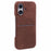 For iPhone 16 Case Skin-Touch Leather+PC Phone Cover with Card Slot - Brown - 1