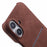 For iPhone 16 Case Skin-Touch Leather+PC Phone Cover with Card Slot - Brown - 6