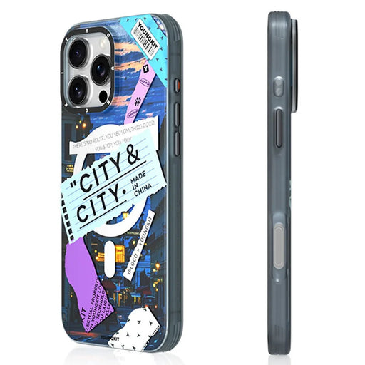 YOUNGKIT City Series for iPhone 16 Pro Magnetic Case Shockproof IMD TPU Phone Cover - Cityscape - 2