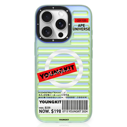 YOUNGKIT Gradient Series for iPhone 16 Pro Max Case Compatible with MagSafe IMD TPU Back Cover - Red - 1