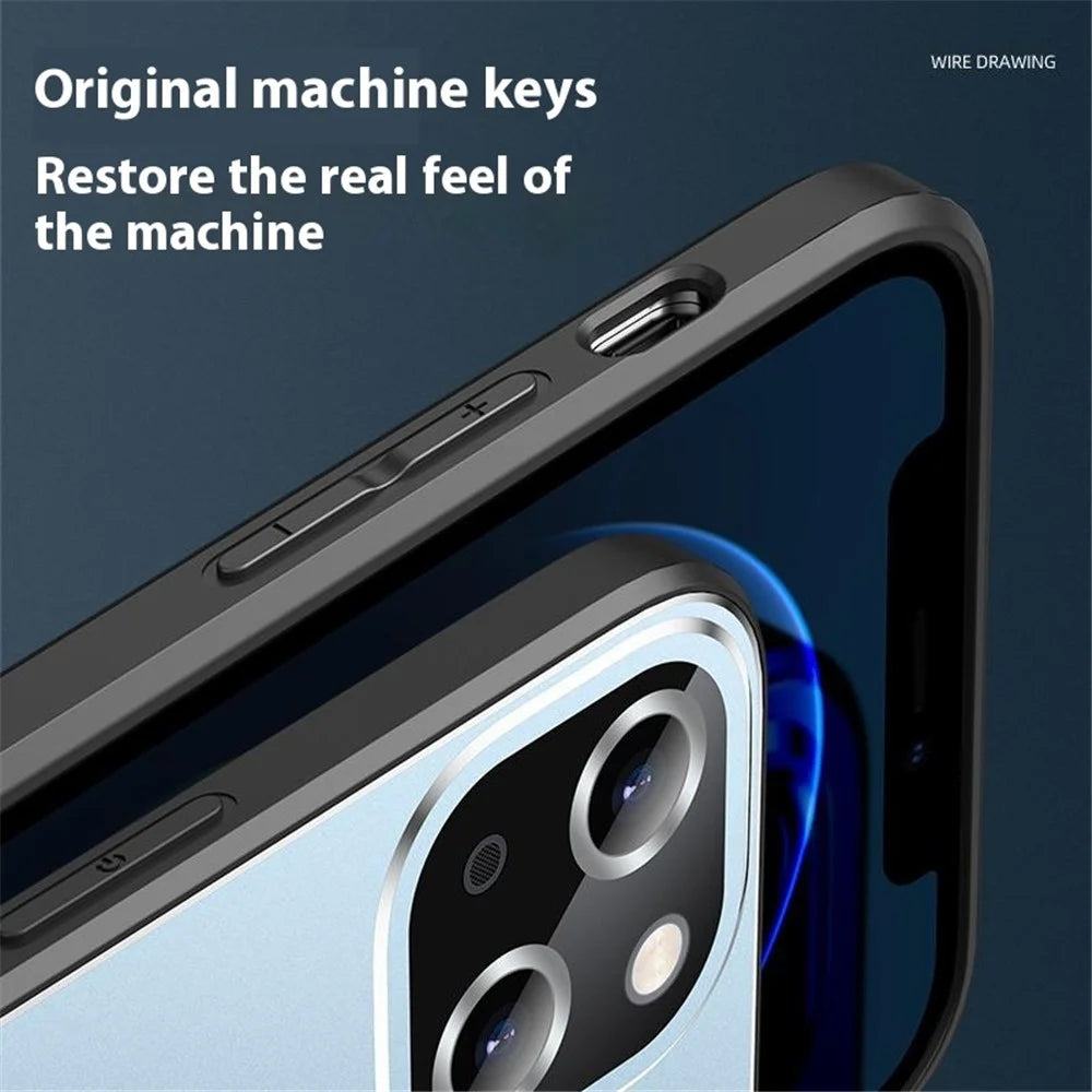 For iPhone 15 Case PC+TPU Matte Back Phone Cover with Lens Film - Black - 6