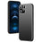 For iPhone 16 Pro Case PC+TPU Matte Back Phone Cover with Lens Film - Black - 1