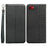 For iPhone 17e / 16e Wallet Phone Case Checkered Pattern Imprint Leather Flip Cover with Wrist Strap - Black - 1