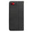 For iPhone 17e / 16e Wallet Phone Case Checkered Pattern Imprint Leather Flip Cover with Wrist Strap - Black - 7