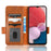 For Samsung Galaxy A13 4G Imprinted Triangle Pattern Anti-scratch PU Leather Case Wallet Foldable Stand Phone Cover - Brown - 2