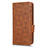 For Samsung Galaxy A13 4G Imprinted Triangle Pattern Anti-scratch PU Leather Case Wallet Foldable Stand Phone Cover - Brown - 6