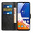 For Samsung Galaxy S24 FE Leather Wallet Case Butterfly Flower Imprinted Phone Cover with Strap - Black - 2