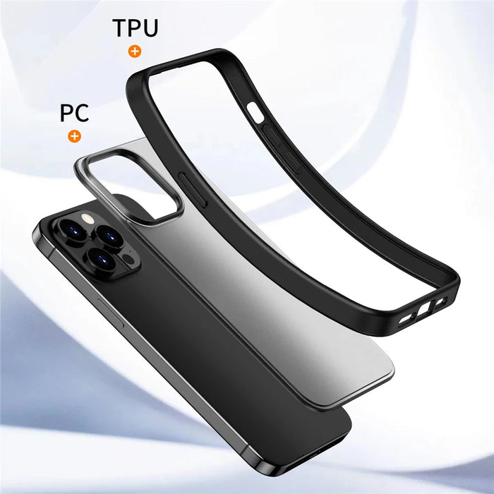 Magic Series for iPhone 16 Pro Case Translucent Matte TPU + PC Phone Cover - Black - 5