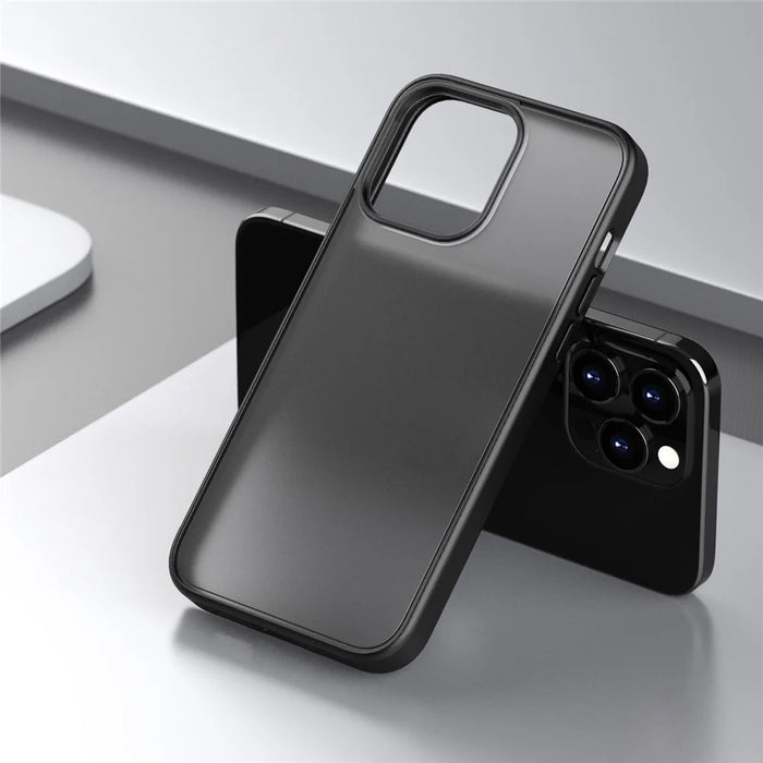 Magic Series for iPhone 16 Pro Max Case Translucent Matte TPU + PC Phone Cover - Black - 2