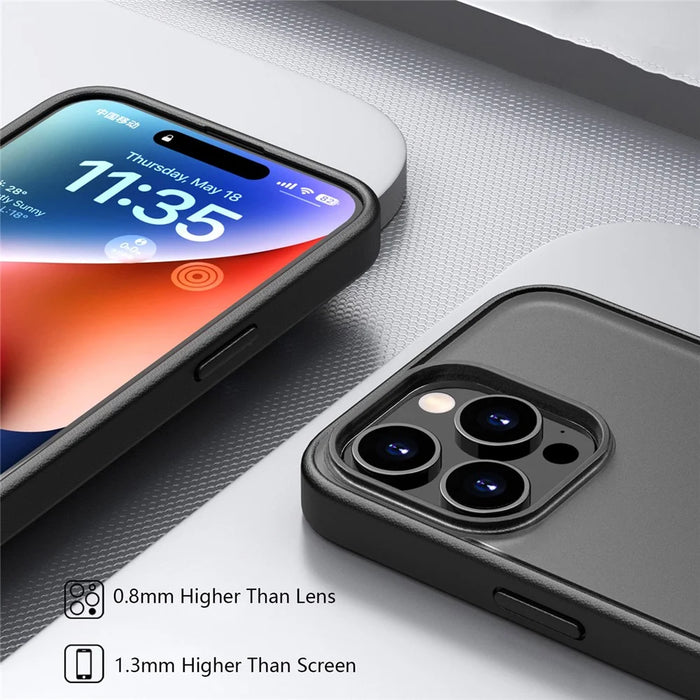 Magic Series for iPhone 16 Pro Max Case Translucent Matte TPU + PC Phone Cover - Black - 6