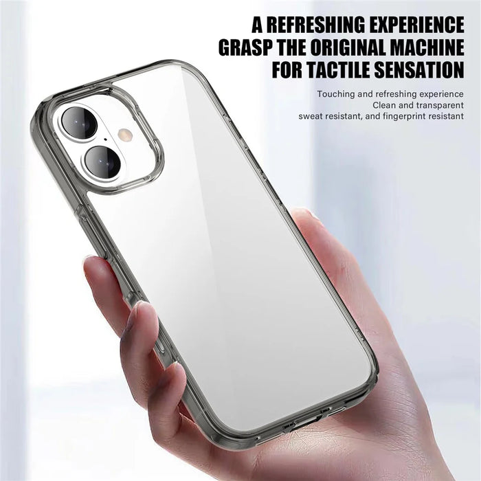 Aurora Series For iPhone 16 Case TPU+PC Crystal Clear Back Cover - Transparent - 4