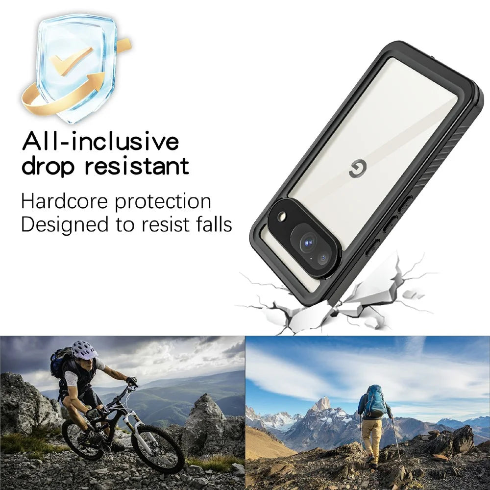 REDPEPPER FS Series For Google Pixel 9 Case IP68 Waterproof Clear Back Panel Phone Cover - 4