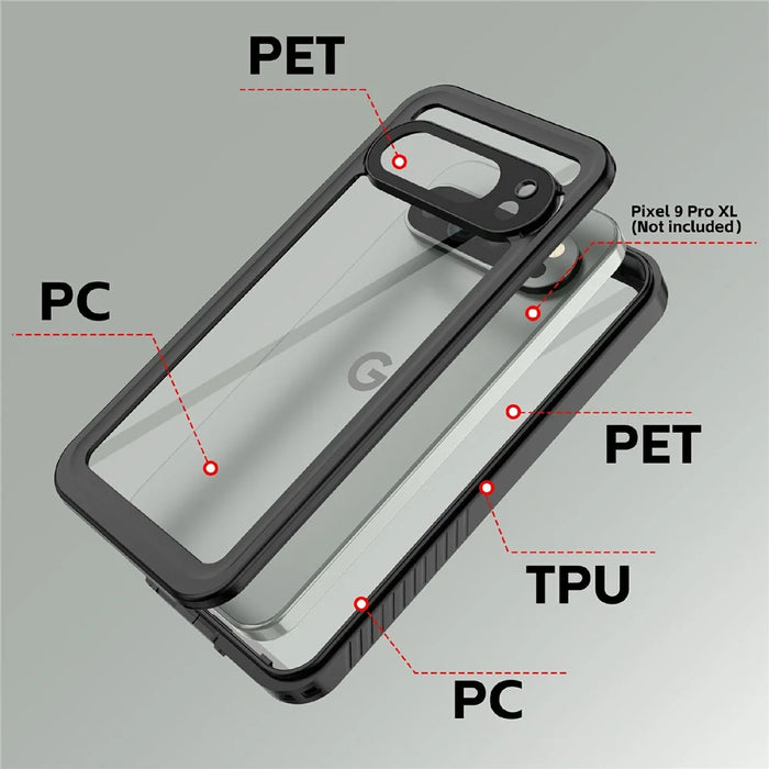REDPEPPER FS Series For Google Pixel 9 Pro XL Case IP68 Waterproof Clear Back Panel Phone Cover - 5