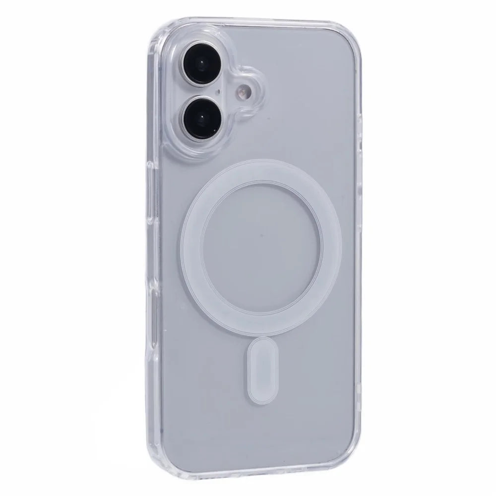 For iPhone 16 Plus Clear Case Acrylic+TPU Phone Cover Compatible with MagSafe - 1
