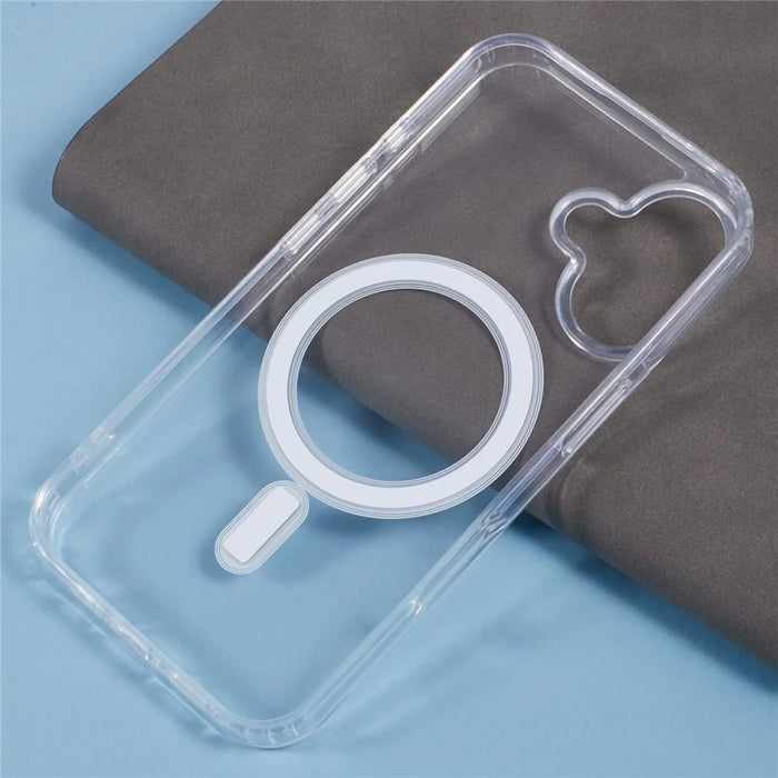 For iPhone 16 Plus Clear Case Acrylic+TPU Phone Cover Compatible with MagSafe - 7