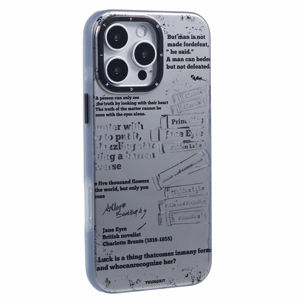 YOUNGKIT Literary Series for iPhone 16 Pro Max Case Compatible with MagSafe IMD TPU Phone Cover - The Classic - 1