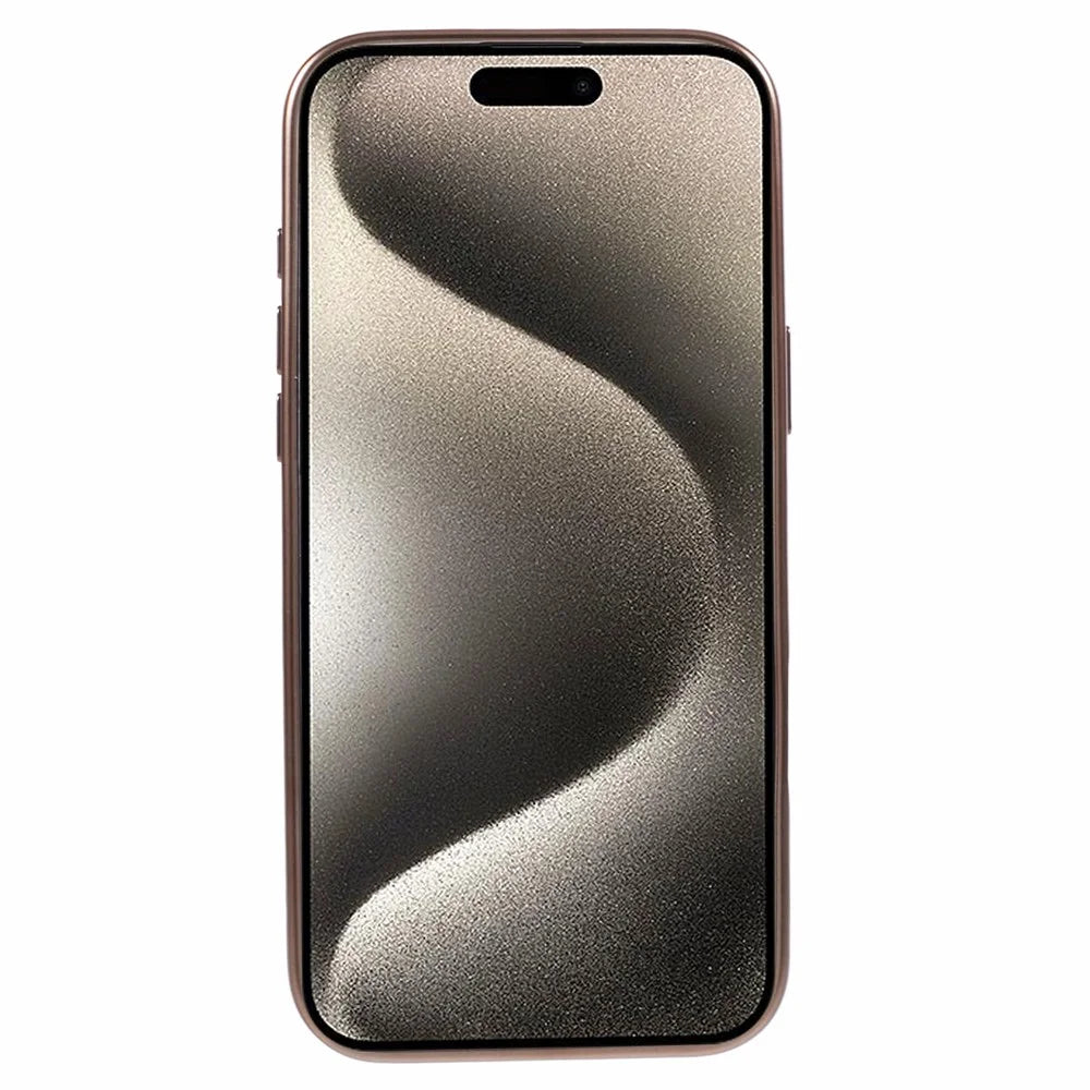 KIGC Ice Silk Series For iPhone 16 Pro Max Case TPU+PC Electroplating Phone Cover - Gold - 2