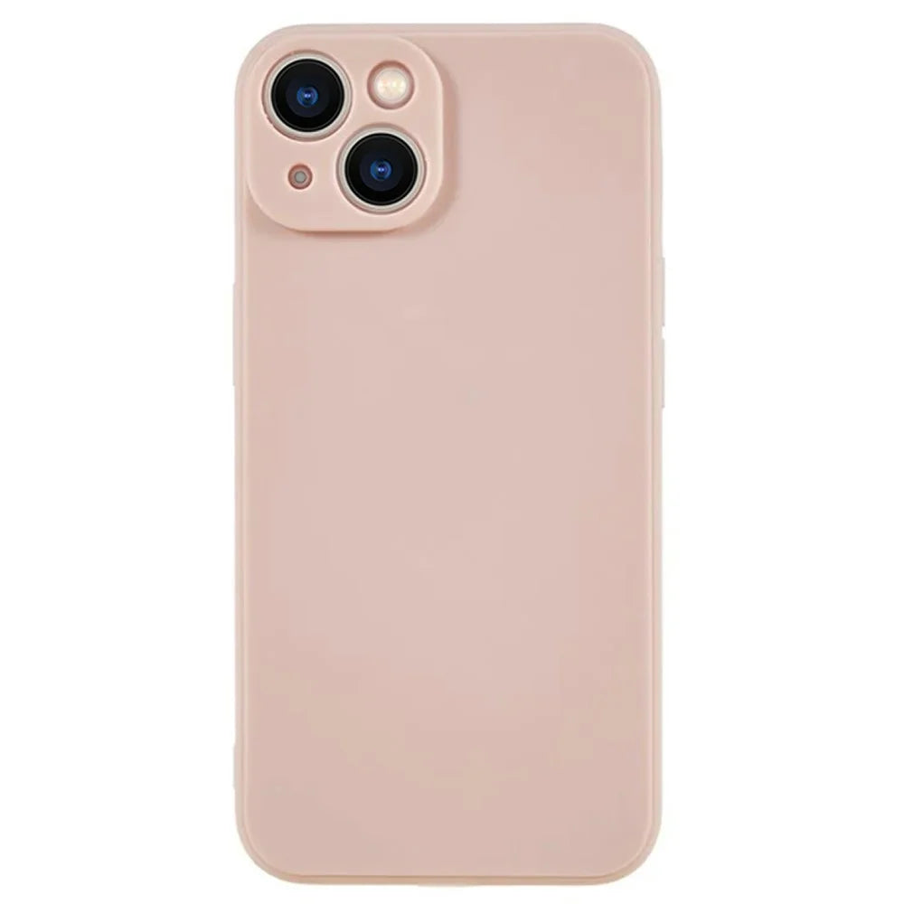 KALEBOL KLB-TPU003 For iPhone 15 Case Anti-Scratch Solid Color TPU Phone Cover - Pink - 1