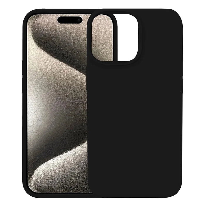 KALEBOL KLB-YTGJ001 For iPhone 16 Pro Max Case Solid Color Liquid Silicone+PC Phone Cover - Black - 2