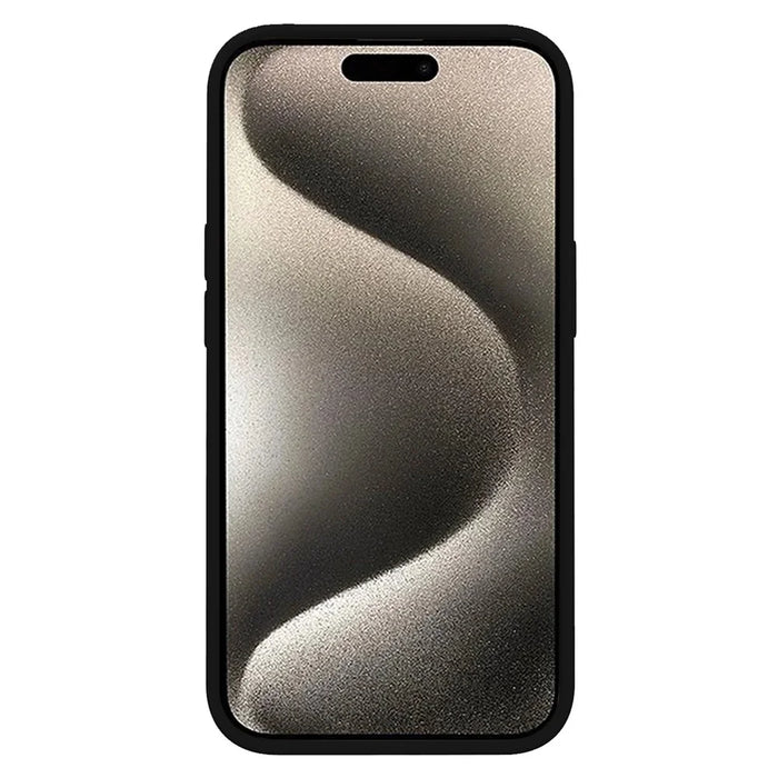 KALEBOL KLB-YTGJ001 For iPhone 16 Pro Max Case Solid Color Liquid Silicone+PC Phone Cover - Black - 3