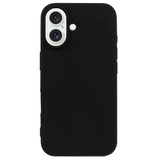 KALEBOL KLB-YTGJ001 For iPhone 16 Case Solid Color Liquid Silicone+PC Phone Cover - Black - 1