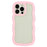 For iPhone 16 Pro Case Wavy Edge Design PC + TPU Shockproof Phone Cover - Pink - 1