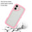 For iPhone 16 Case Wavy Edge Design PC + TPU Shockproof Phone Cover - Pink - 2